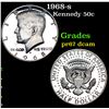 Image 1 : Proof 1968-s Kennedy Half Dollar 50c Grades GEM++ Proof Deep Cameo