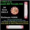 Image 1 : Shotgun Lincoln 1c roll, 1962-d 50 pcs Bank Wrapper.
