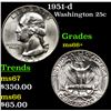Image 1 : 1951-d Washington Quarter 25c Grades GEM++ Unc