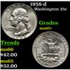 Image 1 : 1958-d Washington Quarter 25c Grades GEM+ Unc