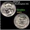 Image 1 : 1943-p Washington Quarter 25c Grades Choice Unc