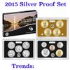 Image 1 : 2015 United States Silver Proof Set 14 pcs 90% silver, about 1.4 oucnes of pure silver