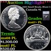 Image 1 : ***Auction Highlight*** 1965 Small Beads, Blunt 5 Canada Dollar $1 Graded ms67+ PL By SEGS (fc)