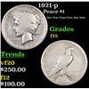 Image 1 : 1921-p Peace Dollar $1 Grades f+