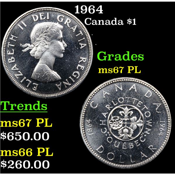 1964 Canada Dollar $1 Grades GEM++ PL