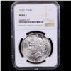 Image 2 : NGC 1922-d Peace Dollar $1 Graded ms63 By NGC