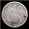 Image 2 : 1857-p Seated Liberty Quarter 25c Grades VF Details