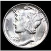 Image 2 : 1944-p Mercury Dime 10c Grades GEM++ Unc