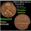 Image 1 : 1964-d Lincoln Cent Mint Error 1c Grades GEM Unc BN