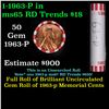 Image 1 : Shotgun Lincoln 1c roll, 1963-p 50 pcs Bank Wrapper.
