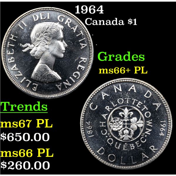 1964 Canada Dollar $1 Grades GEM++ PL