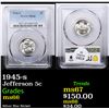 Image 1 : PCGS 1945-s Jefferson Nickel 5c Graded ms66 By PCGS