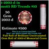 Image 1 : Shotgun Lincoln 1c roll, 2002-d 50 pcs Bank Wrapper.
