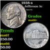 Image 1 : 1938-s Jefferson Nickel 5c Grades GEM++ Unc