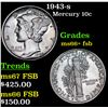 Image 1 : 1943-s Mercury Dime 10c Grades GEM++ FSB