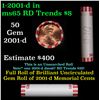 Image 1 : Shotgun Lincoln 1c roll, 2001-d 50 pcs Bank Wrapper.