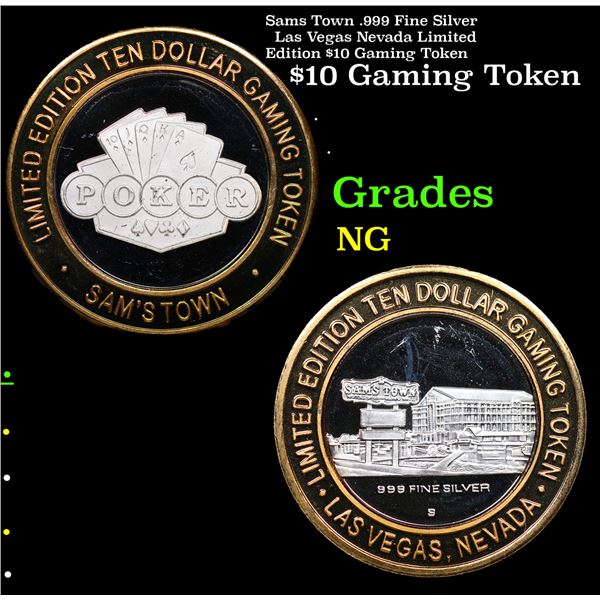 Sams Town .999 Fine Silver  Las Vegas Nevada Limited Edition $10 Gaming Token