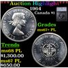 Image 1 : ***Auction Highlight*** 1964 Canada Dollar $1 Graded ms67+ PL By SEGS (fc)