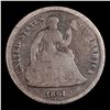 Image 2 : 1861-p Seated Liberty Half Dime 1/2 10c Grades f details