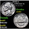 Image 1 : 1943-s Jefferson Nickel 5c Grades GEM++ Unc