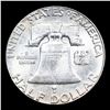 Image 3 : 1963-p Franklin Half Dollar 50c Grades Choice Unc FBL