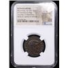 Image 2 : NGC Roman Empire Maxentius, AD 307-312 BI Nummus(6.49g) Aquileia rv Maxentius, Roma& captive in temp