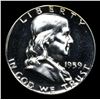 Image 2 : Proof 1959 Franklin Half Dollar 50c Grades GEM++ Proof Cameo