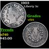 Image 1 : 1903 Liberty Nickel 5c Grades vf+