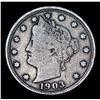 Image 2 : 1903 Liberty Nickel 5c Grades vf+