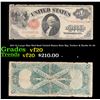 Image 1 : 1917 $1 Large Size Red Seal United States Note Sig. Teehee & Burke Fr-36 Grades vf, very fine