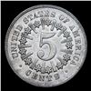 Image 3 : 1866 Rays Shield Nickel 5c Graded ms63+ BY SEGS