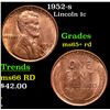 Image 1 : 1952-s Lincoln Cent 1c Grades Gem+ Unc RD