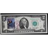 Image 2 : 1976 $2 Federal Reserve Note 1st Day of Issue, with Stamp Grades Gem CU