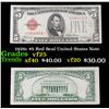 Image 1 : 1928c $5 Red Seal United States Note Grades vf+