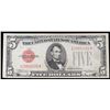 Image 2 : 1928c $5 Red Seal United States Note Grades vf+