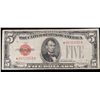 Image 2 : **Star Note** 1928C $5 Red Seal United States note Grades vf++