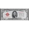 Image 2 : 1928B $5 Red Seal Note  Grades Choice AU/BU Slider
