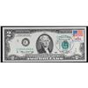 Image 2 : 1976 $2 Federal Reserve Note 1st Day of Issue, with Stamp Grades Gem CU