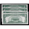 Image 3 : Set of 4 1934a $5 Blue seal Silver Certificate Grades CU