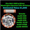 Image 1 : ***Auction Highlight*** Full Roll of Silver Unc 1963-p Washington 25c, 40 Coins in Total Brilliant U