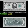 Image 1 : 1987 $2 Green Seal Federal Reseve Note Grades Gem CU