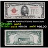 Image 1 : 1928E $5 Red Seal United States Note Grades Select AU
