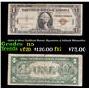 Image 1 : 1935A $1 Silver Certificate Hawaii, Signatures of Julian & Morgenthau Grades f+