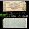 Image 1 : 1864 $10 Confederate Note, T68 Grades vf+