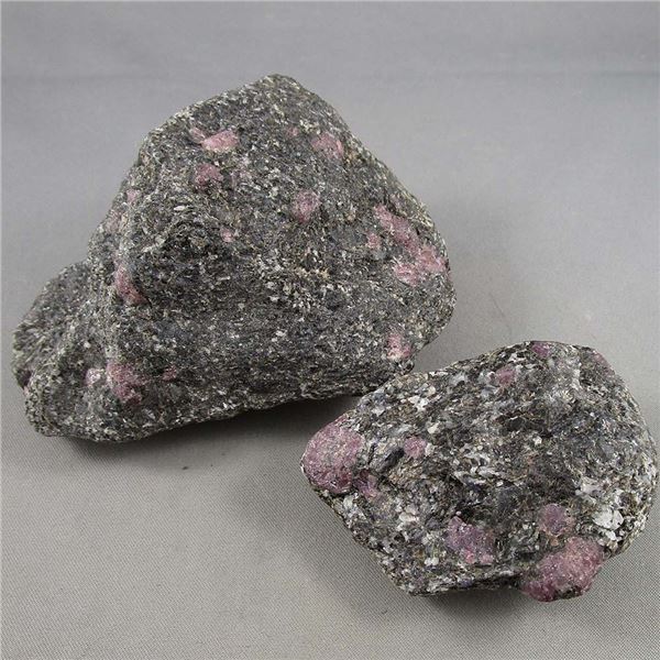 Set of 2 Garnets in Schist Raw Specimens