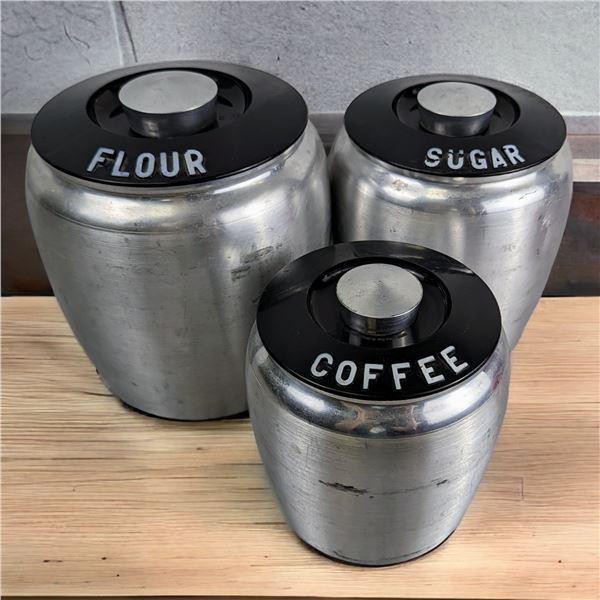 Vintage 3 Piece Cannister Set