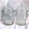 Image 1 : Set of 2 Vintage Glass Cannisters
