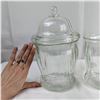Image 3 : Set of 2 Vintage Glass Cannisters