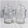 Image 4 : Set of 2 Vintage Glass Cannisters