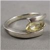 Image 2 : Sterling Silver Ring with Citrine CZ Crystal Size 6.5